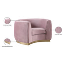  Manufacturer Color_Pink -- Julian Pink Velvet Upholstered Chair IMAGE 8
