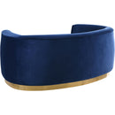  Manufacturer Color_Navy -- Julian 70.5" Navy Velvet Upholstered Loveseat IMAGE 3