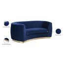  Manufacturer Color_Navy -- Julian 70.5" Navy Velvet Upholstered Loveseat IMAGE 8