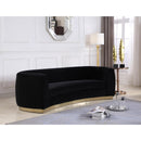  Manufacturer Color_Black -- Meridian Julian Stationary Fabric Sofa IMAGE 2