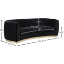  Manufacturer Color_Black -- Meridian Julian Stationary Fabric Sofa IMAGE 7