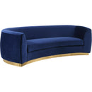 Meridian Julian Stationary Fabric Sofa 620Navy-S IMAGE 1