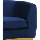  Manufacturer Color_Navy -- Julian 91.5" Navy Velvet Upholstered Sofa IMAGE 5