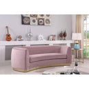  Manufacturer Color_Pink -- Julian 91.5" Pink Velvet Upholstered Sofa IMAGE 2