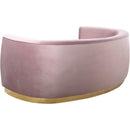  Manufacturer Color_Pink -- Julian 91.5" Pink Velvet Upholstered Sofa IMAGE 3