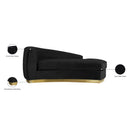 Meridian Julian Black Velvet Chaise IMAGE 6