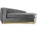  Manufacturer Color_Grey -- Julian Grey Velvet Upholstered Chaise Lounge IMAGE 1
