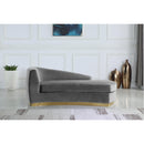  Manufacturer Color_Grey -- Julian Grey Velvet Upholstered Chaise Lounge IMAGE 2