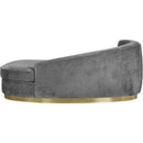  Manufacturer Color_Grey -- Julian Grey Velvet Upholstered Chaise Lounge IMAGE 3