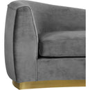  Manufacturer Color_Grey -- Julian Grey Velvet Upholstered Chaise Lounge IMAGE 4