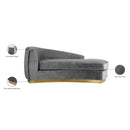  Manufacturer Color_Grey -- Julian Grey Velvet Upholstered Chaise Lounge IMAGE 6