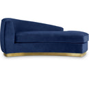  Manufacturer Color_Navy -- Julian Navy Velvet Upholstered Chaise Lounge IMAGE 1