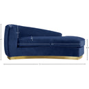  Manufacturer Color_Navy -- Julian Navy Velvet Upholstered Chaise Lounge IMAGE 5