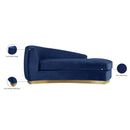  Manufacturer Color_Navy -- Julian Navy Velvet Upholstered Chaise Lounge IMAGE 6