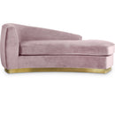  Manufacturer Color_Pink -- Julian Pink Velvet Upholstered Chaise Lounge IMAGE 1