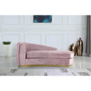  Manufacturer Color_Pink -- Julian Pink Velvet Upholstered Chaise Lounge IMAGE 2