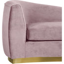 Manufacturer Color_Pink -- Julian Pink Velvet Upholstered Chaise Lounge IMAGE 4