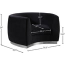  Manufacturer Color_Black -- Meridian Julian Stationary Fabric Chair IMAGE 7