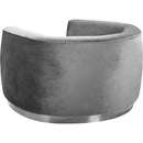  Manufacturer Color_Grey -- Julian Grey Velvet Upholstered Chair IMAGE 3