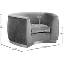  Manufacturer Color_Grey -- Julian Grey Velvet Upholstered Chair IMAGE 7