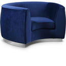  Manufacturer Color_Navy -- Julian Navy Velvet Upholstered Chair IMAGE 1