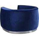  Manufacturer Color_Navy -- Julian Navy Velvet Upholstered Chair IMAGE 3