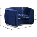  Manufacturer Color_Navy -- Julian Navy Velvet Upholstered Chair IMAGE 7
