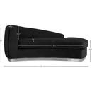 Meridian Julian Black Velvet Chaise IMAGE 5
