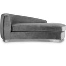  Manufacturer Color_Grey -- Julian Grey Velvet Upholstered Chaise Lounge IMAGE 1