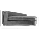  Manufacturer Color_Grey -- Julian Grey Velvet Upholstered Chaise Lounge IMAGE 5