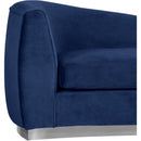  Manufacturer Color_Navy -- Julian Navy Velvet Upholstered Chaise Lounge IMAGE 4
