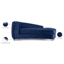  Manufacturer Color_Navy -- Julian Navy Velvet Upholstered Chaise Lounge IMAGE 6