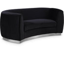  Manufacturer Color_Black -- Meridian Julian Stationary Fabric Loveseat IMAGE 1