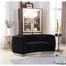  Manufacturer Color_Black -- Meridian Julian Stationary Fabric Loveseat IMAGE 2