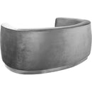  Manufacturer Color_Grey -- Julian 70.5" Grey Velvet Upholstered Loveseat IMAGE 3