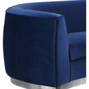  Manufacturer Color_Navy -- Julian 70.5" Navy Velvet Upholstered Loveseat IMAGE 4