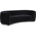 Meridian Julian Stationary Fabric Sofa 621Black-S IMAGE 1