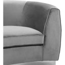  Manufacturer Color_Grey -- Julian 91.5" Grey Velvet Upholstered Sofa IMAGE 5