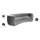  Manufacturer Color_Grey -- Julian 91.5" Grey Velvet Upholstered Sofa IMAGE 8