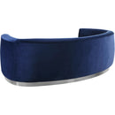  Manufacturer Color_Navy -- Julian 91.5" Navy Velvet Upholstered Sofa IMAGE 3