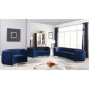  Manufacturer Color_Navy -- Julian 91.5" Navy Velvet Upholstered Sofa IMAGE 6