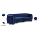  Manufacturer Color_Navy -- Julian 91.5" Navy Velvet Upholstered Sofa IMAGE 8