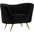 Meridian Margo Stationary Fabric Chair 622Black-C IMAGE 1