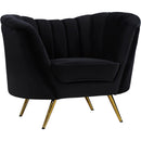 Meridian Margo Stationary Fabric Chair 622Black-C IMAGE 1