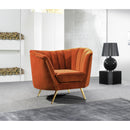  Manufacturer Color_Cognac -- Margo Cognac Velvet Upholstered Chair IMAGE 2
