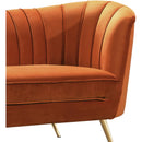  Manufacturer Color_Cognac -- Margo Cognac Velvet Upholstered Chair IMAGE 4