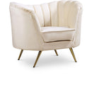  Manufacturer Color_Cream -- Margo Cream Velvet Upholstered Chair IMAGE 1