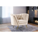  Manufacturer Color_Cream -- Margo Cream Velvet Upholstered Chair IMAGE 2