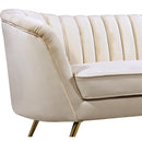  Manufacturer Color_Cream -- Margo Cream Velvet Upholstered Chair IMAGE 3