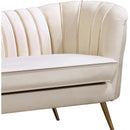  Manufacturer Color_Cream -- Margo Cream Velvet Upholstered Chair IMAGE 4
